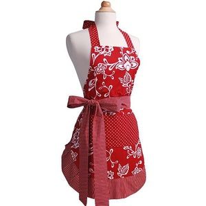 Red and white women’s apron, NWT!